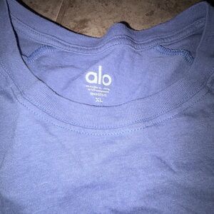 Alo Blue Crew Neck T-Shirt